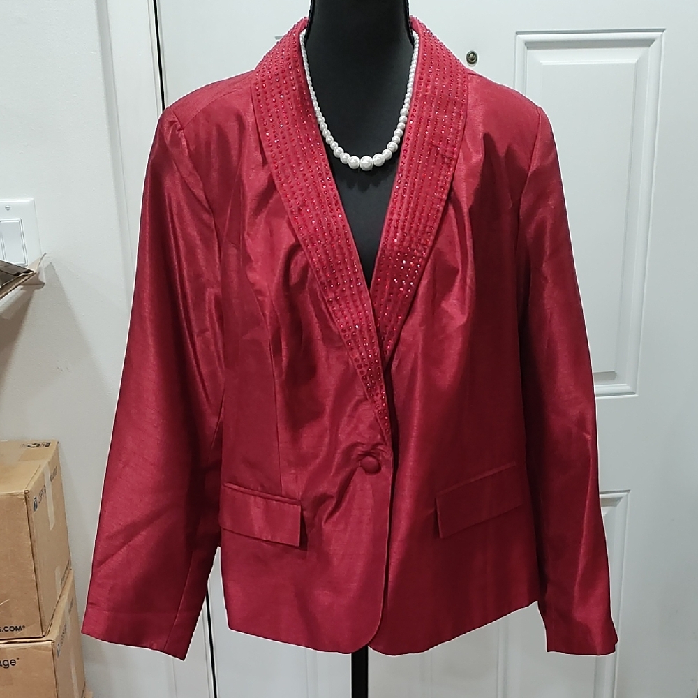 Jessica London Deep Red Blazer
